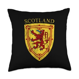 Scottish Rampant Lion Scotland Coat of Arms Flag Throw Pillow