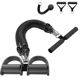 FUNFLEX Resistance Band Set with Foot Pedal and Door Anchor - Fitness Expander 100 lbs Training Device for Home, Home Gym, Muscle Training, Strength Training, Resistance Band System