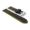Bandini 18mm Mens Italian Leather Watch Band Strap - Black