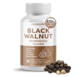 NURAFUSE Black Walnut Wormwood Whole Cloves Goldenseal - Rich in Antioxidants, Digestive Health- Made and Tested in The USA