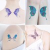 SHUBEIEUMI Face Jewels, Butterfly Temporary Tattoos for Women Girls, Stick
