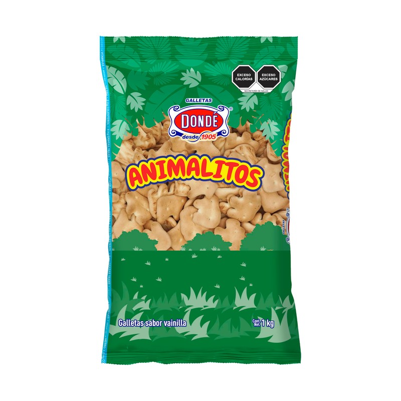 Galletas Donde Animalitos, 1 kg | Galleta Crujiente Sabor Vainilla,