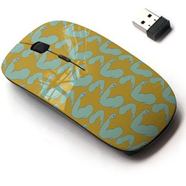 CJCBROES 2.4G Wireless Mouse with Cute Pattern Design for All Laptops and Desktops with Nano Receiver - Flex arm Bodybuilder Big Muscles