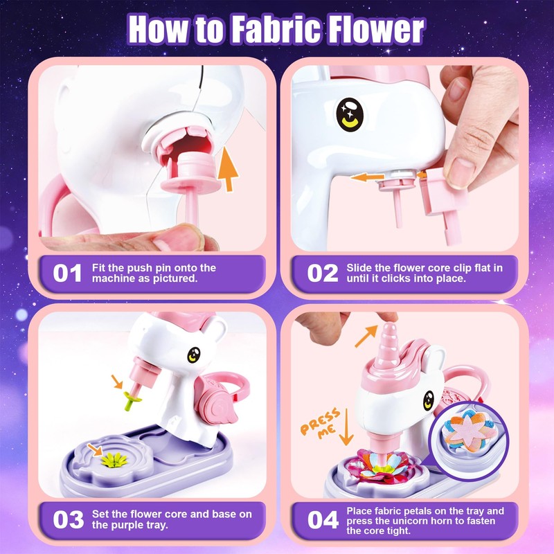 Trubic 2-in-1 Flower Craft Making Set, One Press DIY Flower