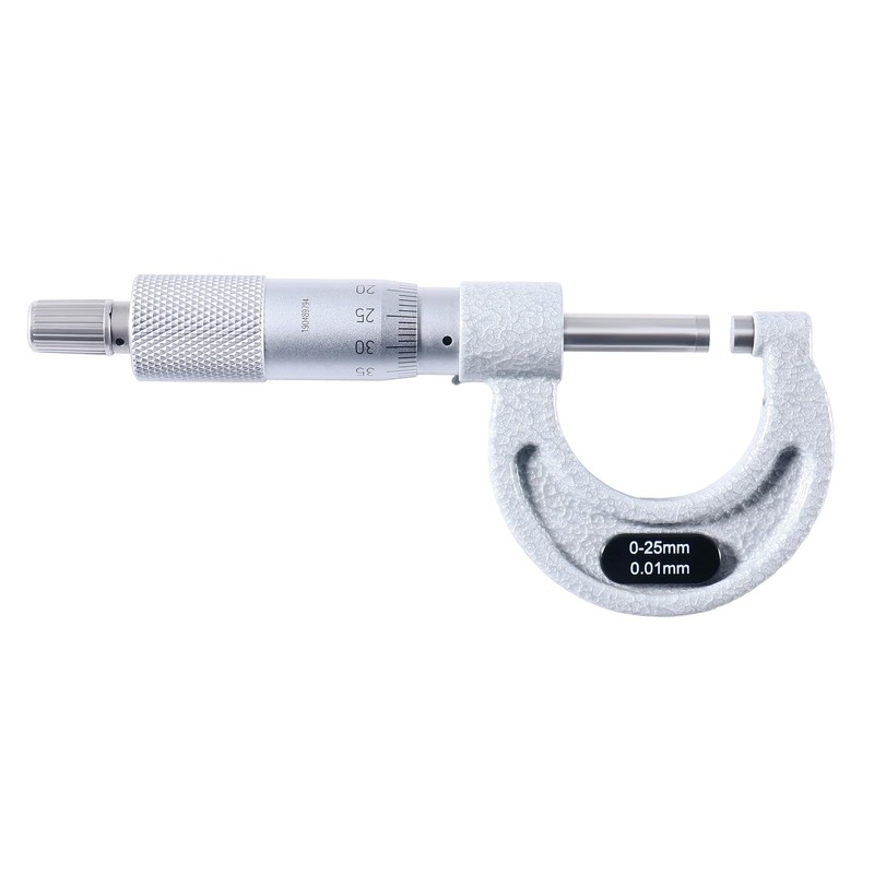 Accusize Industrial Tools 0-25mm by 0.01mm Ultra-Precision Outside Micrometer, EG00-0025
