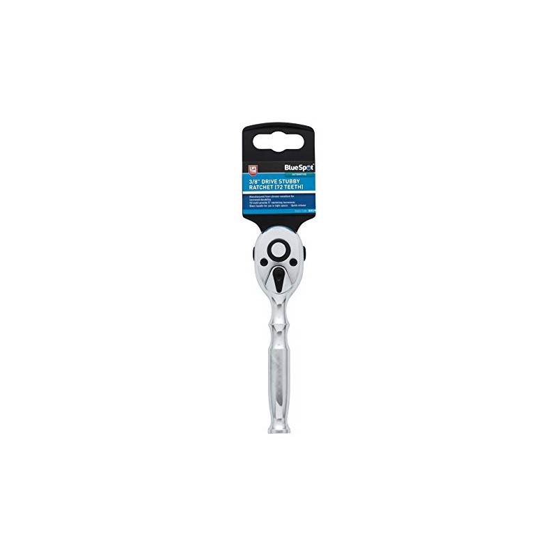 Bluespot 02019 3/8" Drive Stubby Ratchet (72 Teeth)