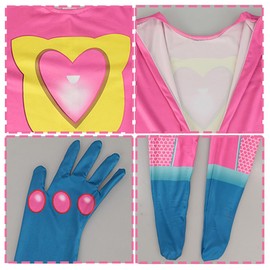 Moonlight Bob Super Kitten Costume for Girls - 5 Pcs Cute Super Cats Cosplay with Mask Headband and Cat Tail