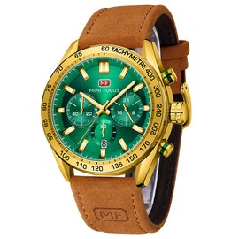 AIMES Men’s Watches Business Work Waterproof Chronograph Watch with Leather Band Men Fashion Sport Classic Elegant Men's Wrist Watch Unique Gifts for Men