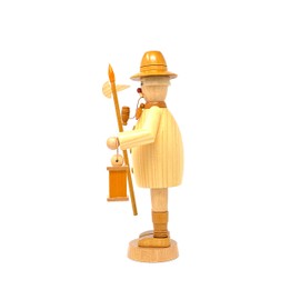 Drechslerei Friedbert Uhlig, Räuchermännchen Nr. 003/n, Wächter, Natur, 25 cm hoch, aus regionalem Holz gedrechselt, echte Handarbeit aus dem Erzgebirge, Weihnachten, Holzkunst, Echtholz