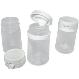 20ml Empty Paint Pots x 20 - Small Plastic Containers for Ink/Glue/Enamel/Acrylic/Modelling/Art/Crafts - Mixing Tester Tubs for Artists - Refillable - Hinged Flip Top Lid