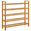 vidaXL Rustic Solid Oak Shoe Rack With 5 Free Standing