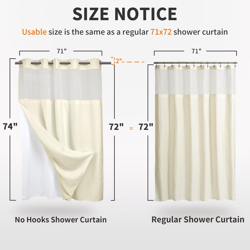 River Dream Heavyweight No Hooks Required Dotted Waffle Weave Shower
