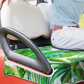 ENYORSEL Golf Cart Seat Covers, Green Leaves Golf Cart Seat Towel Blanket for All EZGO, Yamaha, Club Cars, Icon and More 2/4-seats Cart, 100% Microfiber, Essential Golf Cart Accessories, 51'' x 31''