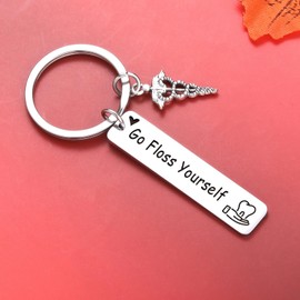 ZQEOU Dental Jewelry For Dental Hygienist Gift Thank You Gift For Dental Assistants Jewelry Retirement Gift For Dentist Jewelry Dental Technician Gift Dental Graduates Gift Student Keychain