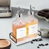 BathAce Coffee Syrup Dispenser for Coffee Bar, Clear Glass Syrup