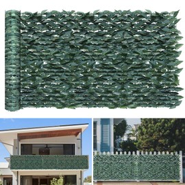 TANG 6'x14' FT Artificial Faux Dark Deeper Laurel Privacy Fence Screen Leaf Vine Decoration Panel