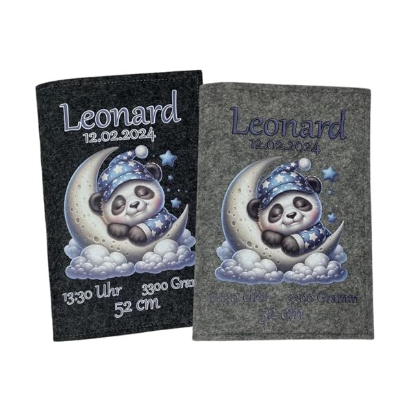 U Heft H√ºlle und Impfpass aus Filz - Personalisiert mit