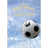 Abacus Cards FOOTBALL Goal Birthday Card Granite Range, 126mm x179mm