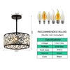 Rpzloila 3-Light Crystal Ceiling Light Fixture, Modern Semi Flush Mount
