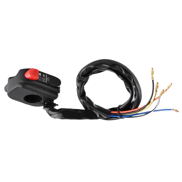 Motorcycle Engine Stop Start Kill Switch Button, 7/8inch Motorcycle Motorbike