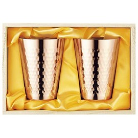 Shokuraku Kobo CNE974 Pure Copper Tumbler, 11.8 fl oz (350 ml), Set of 2