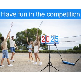 2025 Upgraded Waterproof & Windproof, Score Keeper Score Flipper for Outdoor/Indoor Scoring Sports or Scoring Games, Such as Basketball, Cornhole Scoreboard, Tennis, Table Tennis etc, Adjustable Height with Stand Tripod