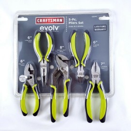 Craftsman 5 piece Pliers Set Diagonal Linesman Long Nose Slip Joint Groove Joint