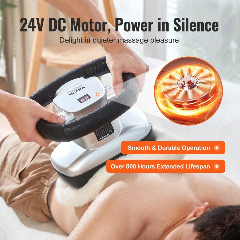 Handheld Neck Massager 400-4600rpm Variable Speed Chiropractic Therapy Body Shoulder