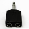 kenable Stereo Jack Splitter Adapter - Dual 6.35mm Sockets to