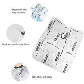 Capa de corte de cabello, corrector de postura capa de barbero antiestática y antiadherente ajustable unisex para corte de cabello, teñido, permanente, coloración,