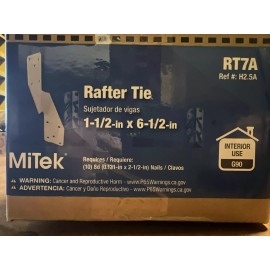 MiTek  RafterTie 1  1/2" x 6  1/2"  Rafter Tie/Hurricane Hanger  RT7A Box of 100