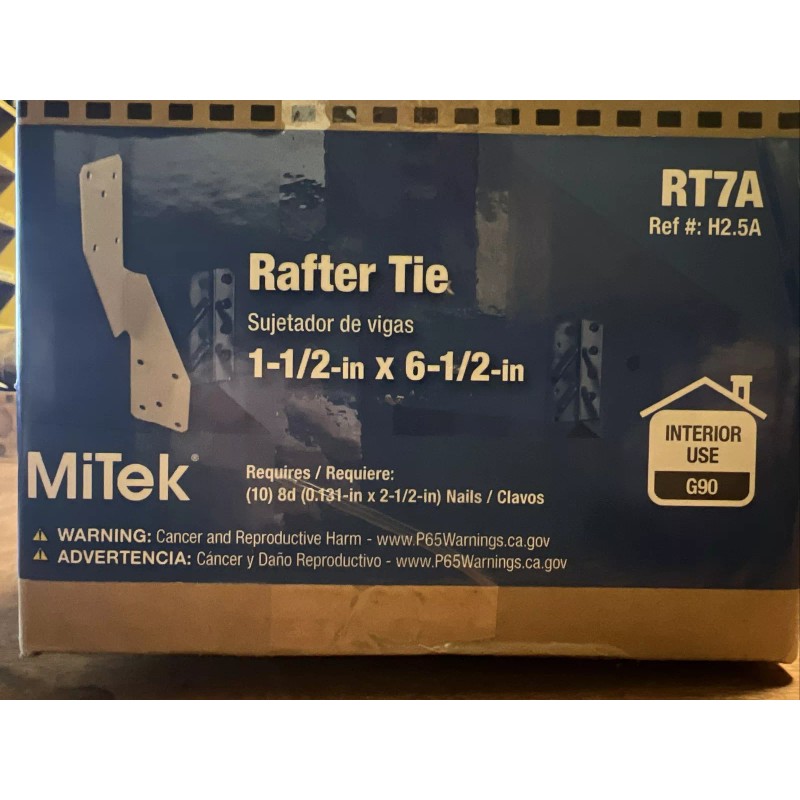 MiTek RafterTie 1 1/2" x 6 1/2" Rafter Tie/Hurricane Hanger