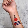 Azeeda 4 x 'I Love Cuba' Temporäre Tattoos - Wasserfest,