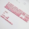 ZMX Cherry Blossom Pink Keycaps,Side Printed Shine Through Keycap PBT