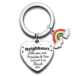 Funny Neighbour Gifts Keyring Gift for Neighbours Keepsake for Friends Key Ring Friendship Gift Christmas Gifts
