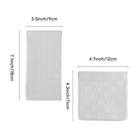 Yucenora 4 PCS Mini Leather Pocket Cosmetic Bag, Small Makeup Bags for Purse, Checkered Purse Self-closing Coin Lipstick Pouch for Women & Girls(White, Pink)