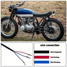 Rich Choices Smoke Motorcycle LED Tail Light Driving Braking Light Stop Lamp Compatible with Yamaha SR XJ Suzuki GS GN