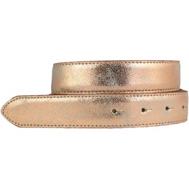 BELTINGER High-Quality Belt Metal Look Real Leather without Buckle 3 cm Leather Belt Metallic Look 30 mm, Leather