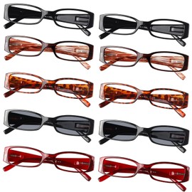 Gr8Sight 10 Pack Ladies Reading Glasses Includes Sunshine Readers for Women +1.50