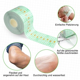 MEDLOT Tattoo Folie 10cm x 11m, Wasserdichte Tattoo Pflaster, Transparente Tattoofolie Heilung für Tätowierte Haut, Atmungsaktive Hautschutzauflage zum Duschen