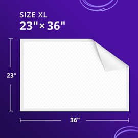 WhyWorry NightShield Incontinence Bed Pads for Adults with Non Slip Grip, 23" x 36" Extra Large Chucks Pads for Women and Men, Waterproof Disposable Underpads, Odor Control, Slip Resistant, 45 Count