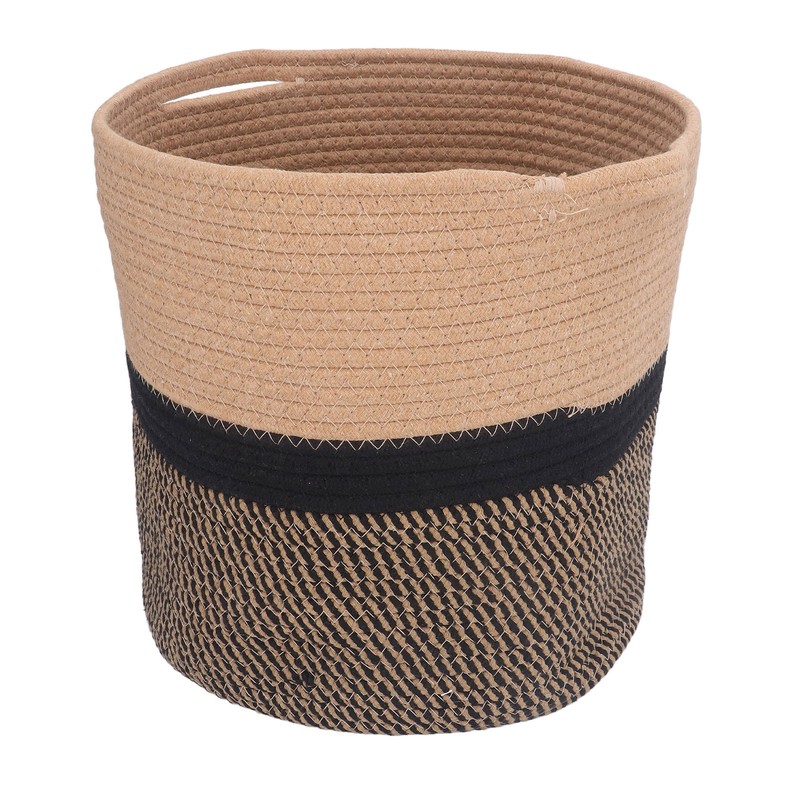 Woven Laundry Basket Cotton Rope Multifunctional Clothes Storage Hamper with