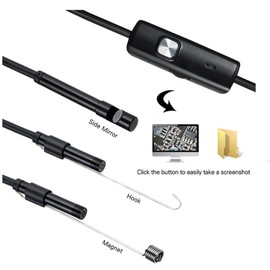 Factory direct supply 7mm three-in-one type-C endoscope industrial pipe endoscope 1-10m line length can be customized 3 in 1 7mm 5m flexible cord
