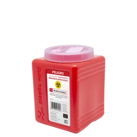 Plastic World Bote - Recolector Contenedor - Punzocortante Rpbi (1.5 Litros)