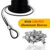 Vinyl Coated Wire Rope 304 Stainless Steel Coated Wire Cable-Black,