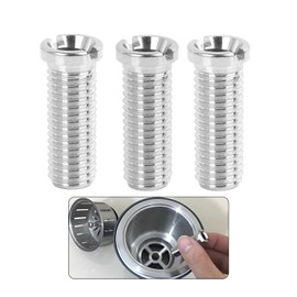 3 Pieces Hollow Screw Sink, M12 x 35mm Stainless Steel Hollow Screw for Filter Basket Valve, 35mm Sink Screw, Stainless Steel Drain Strainer Screw for Kitchen Sink, 304 Stainless Steel Hollow Screw