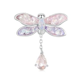 Butterfly Charm Beads Original 925 Sterling Silver Enamel Flower Charm and Crystal Zircon Animal Charms for Bracelet Beads (E)