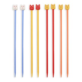 Pony Childrens Kids Starter Knitting Needles Knit Pins Length 18cm Width 3.25 & 4mm Assorted Pack (10 Pairs)