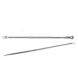Boolavard 2 PCS Facial Care Set with Stainless Steel Eyelets and Needle Design Blackhead Remover/Acne pimples