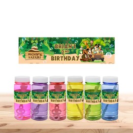 Mouse Safari Party Snacks, Favors and Decorations (Bubble Bottle 4oz - ct.)